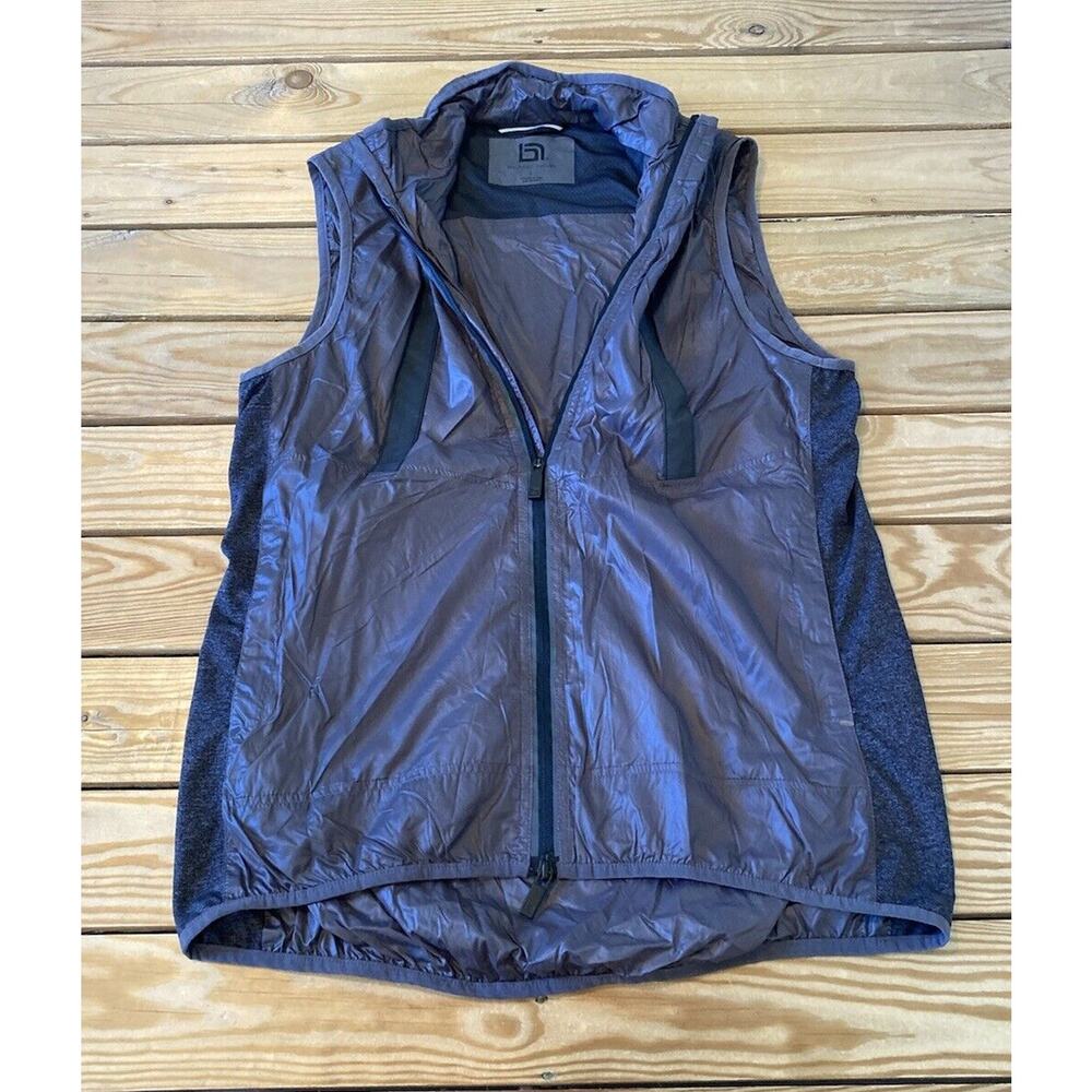 Blanc Noir Full Zip Vest Size Large Men’s Grey Black